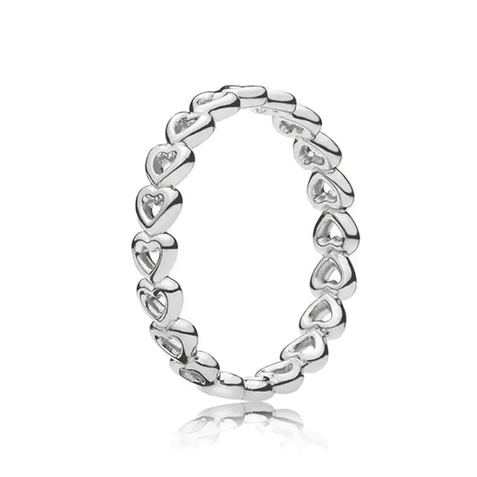 Ring of Hearts Linked in Chain