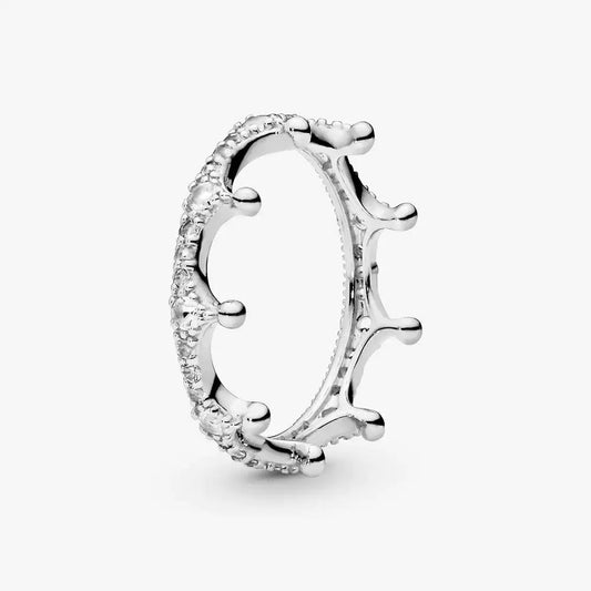 Brilliant Crown Ring with Zirconia