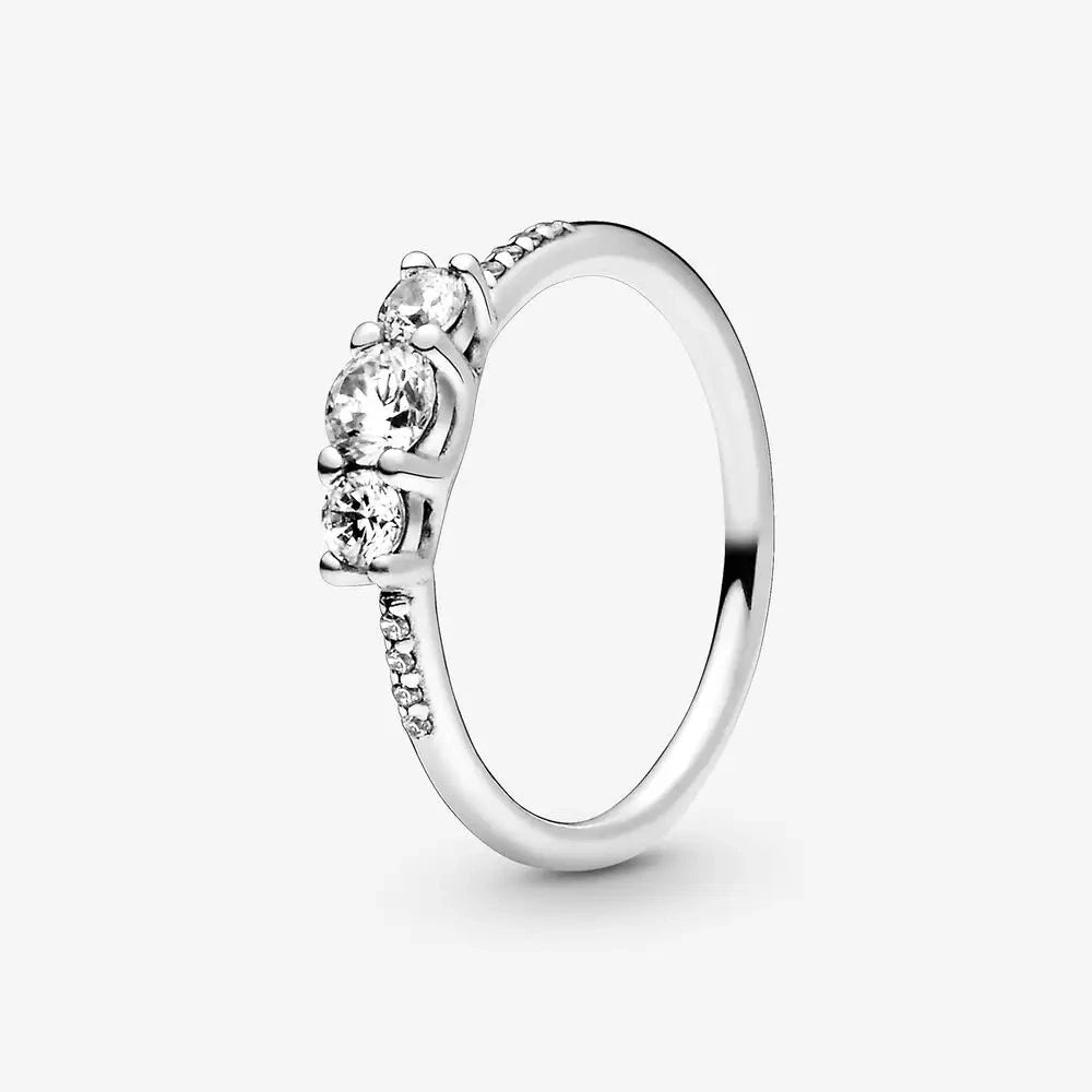 Three Stone Ring with Zirconia