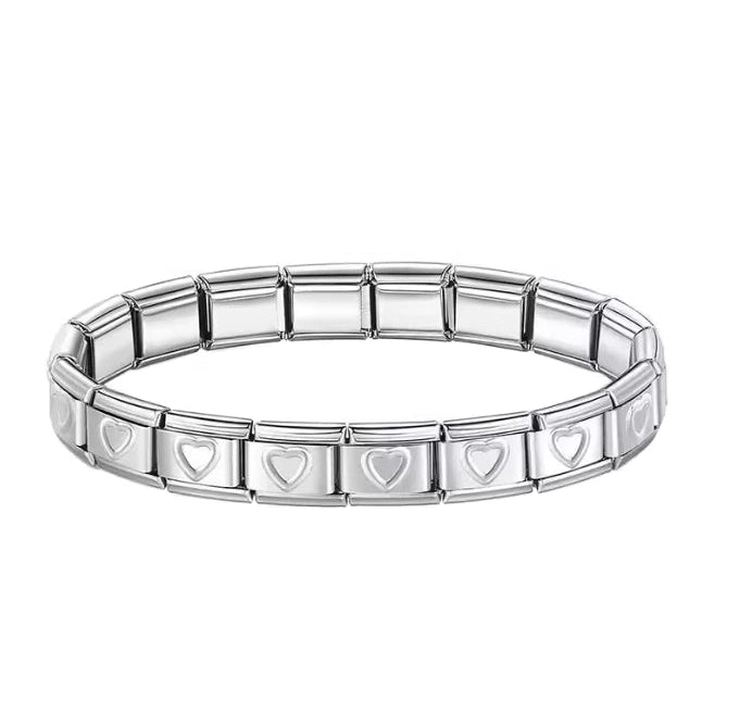 Brazalete Italiano con Corazones