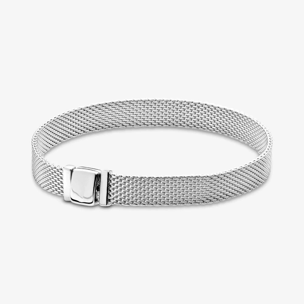 Silver Tone Mesh Bracelet