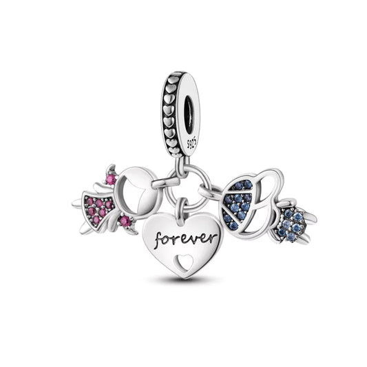 Forever Couple Charm in Silver