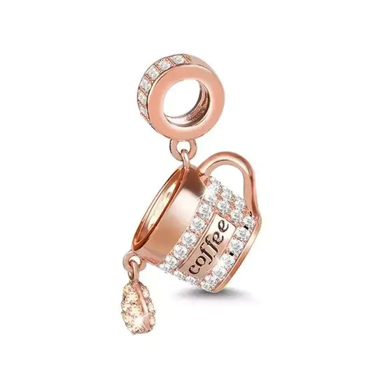 Rose Gold Coffee Cup Charm