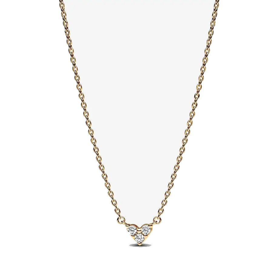 Collar con Corazón Doble de Oro