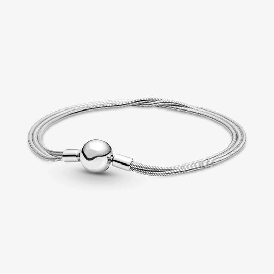 Silver Bracelet with Spherical Clasp