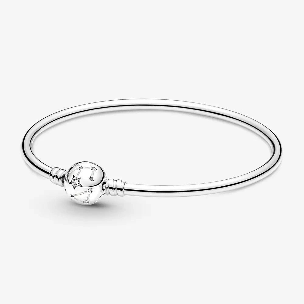 Silver Bracelet with Star Clasp