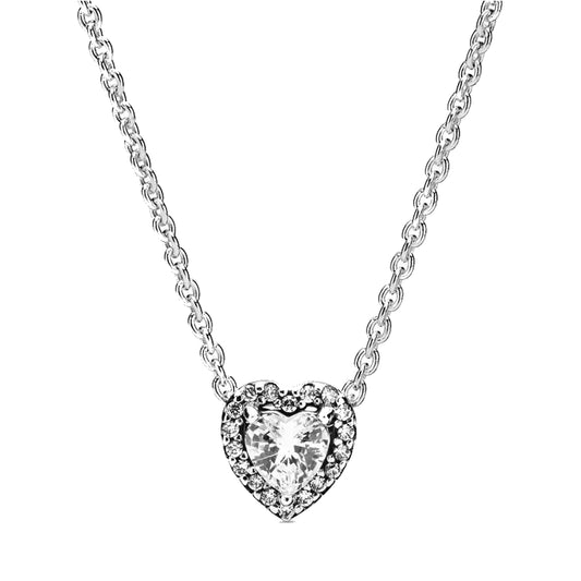 Collar con Corazón Radiante en Plata Esterlina